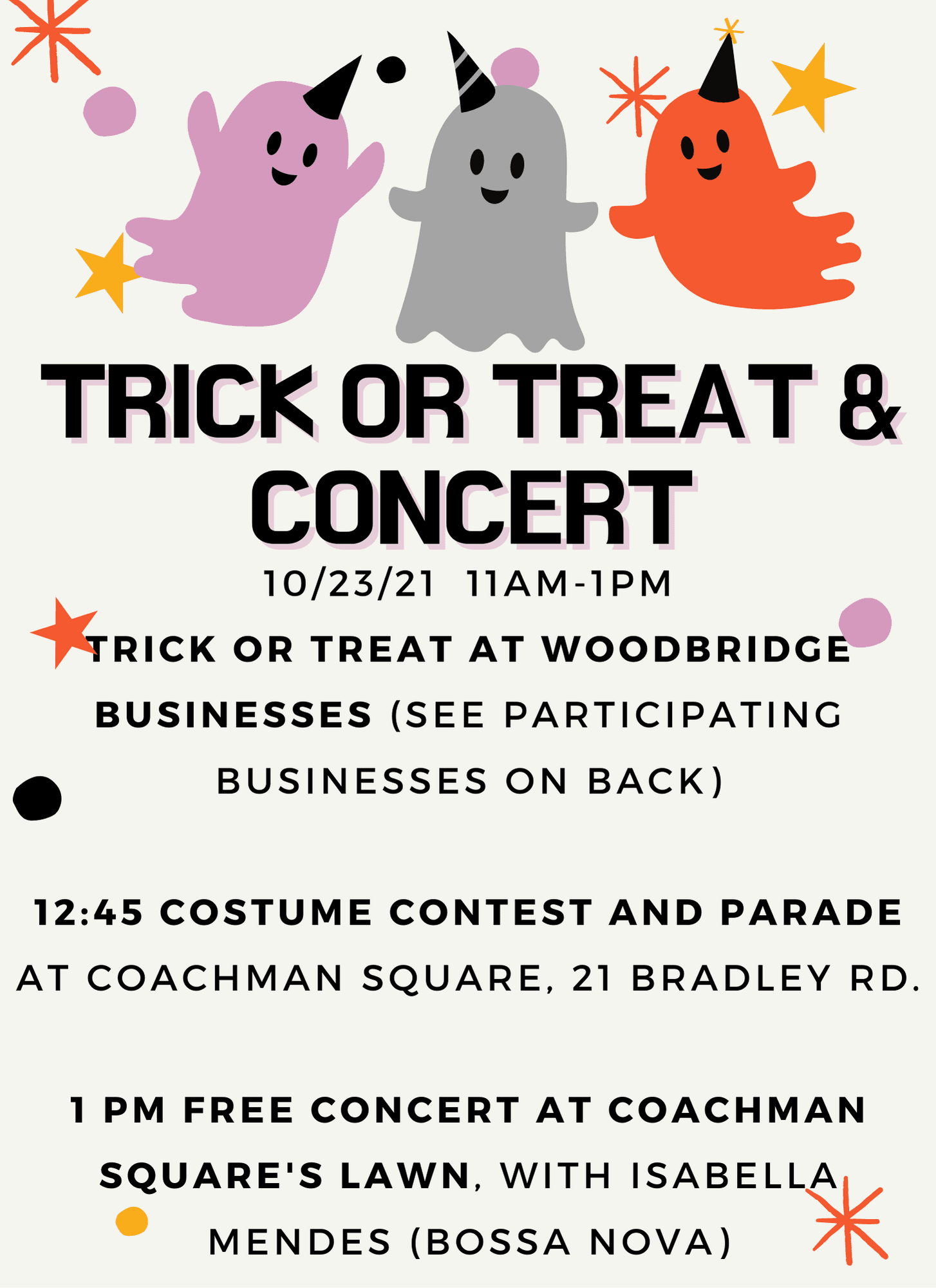 Trick or Treat and concert