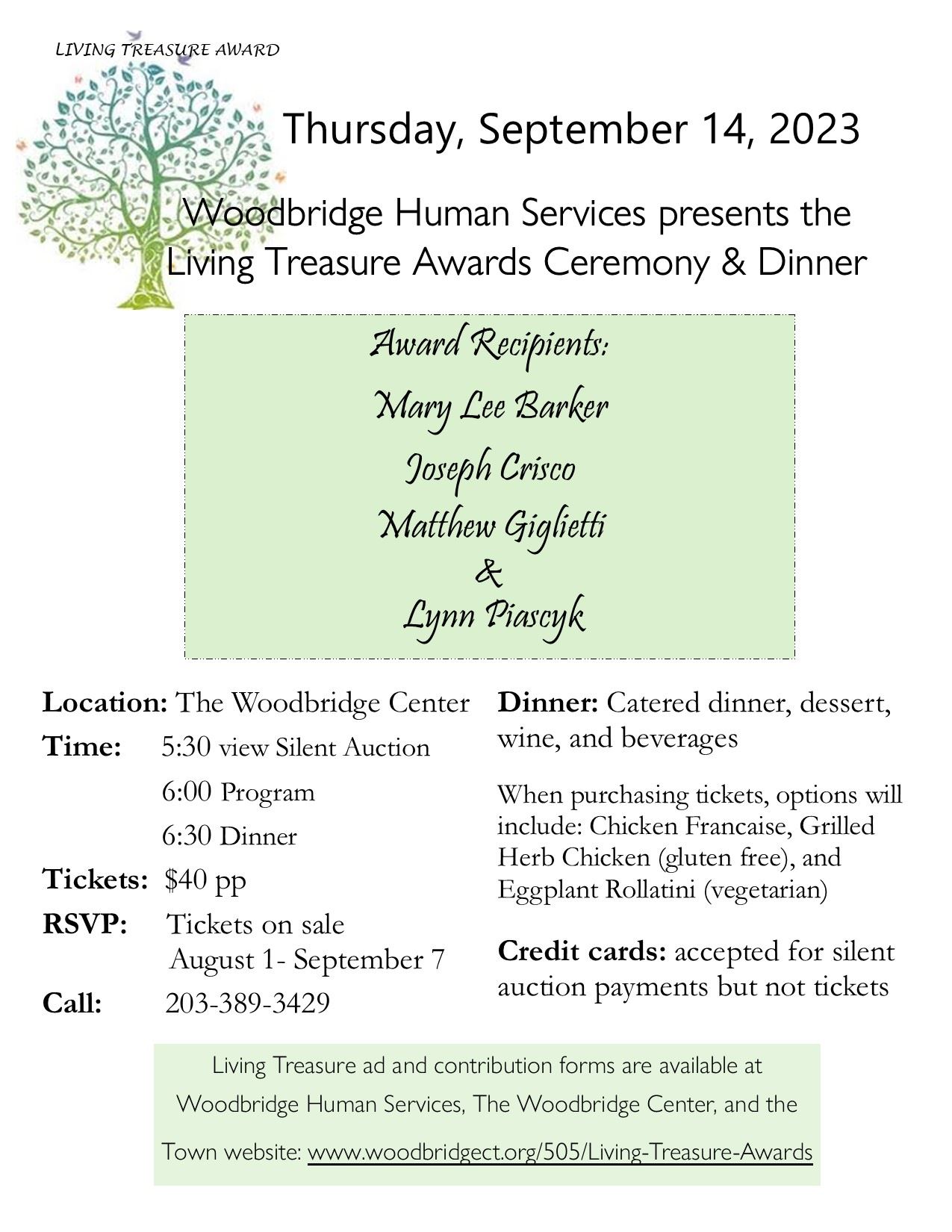 2023 Save the Date Flyer with winners