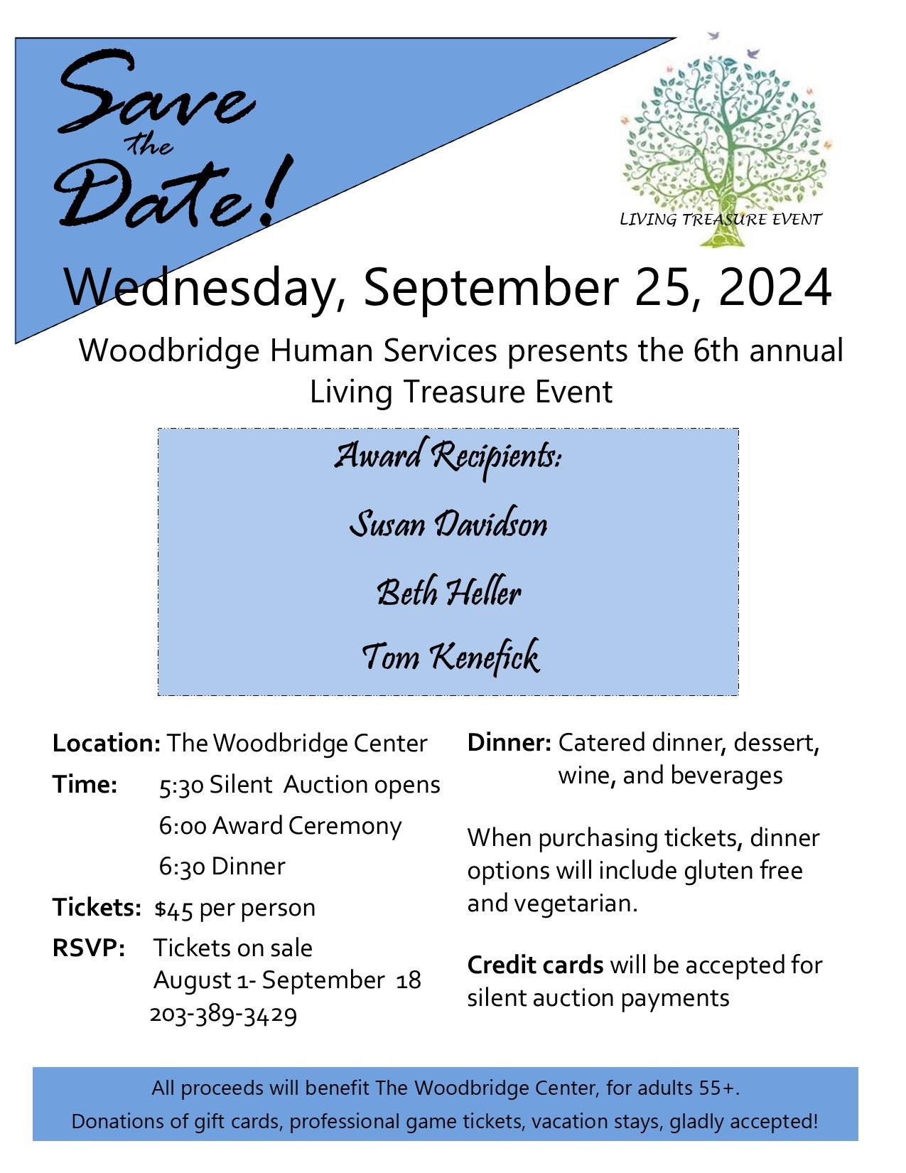 Living Treasure Dinner September 25 2024